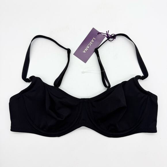 NWT Lascana Multi Way Strap T-Shirt Bra Black Size 36B Minimalist Lightweight - Picture 2 of 12